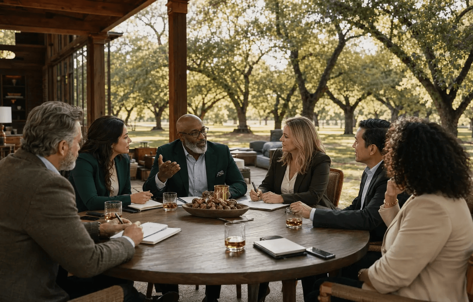 Professionals making a meaningful introduction